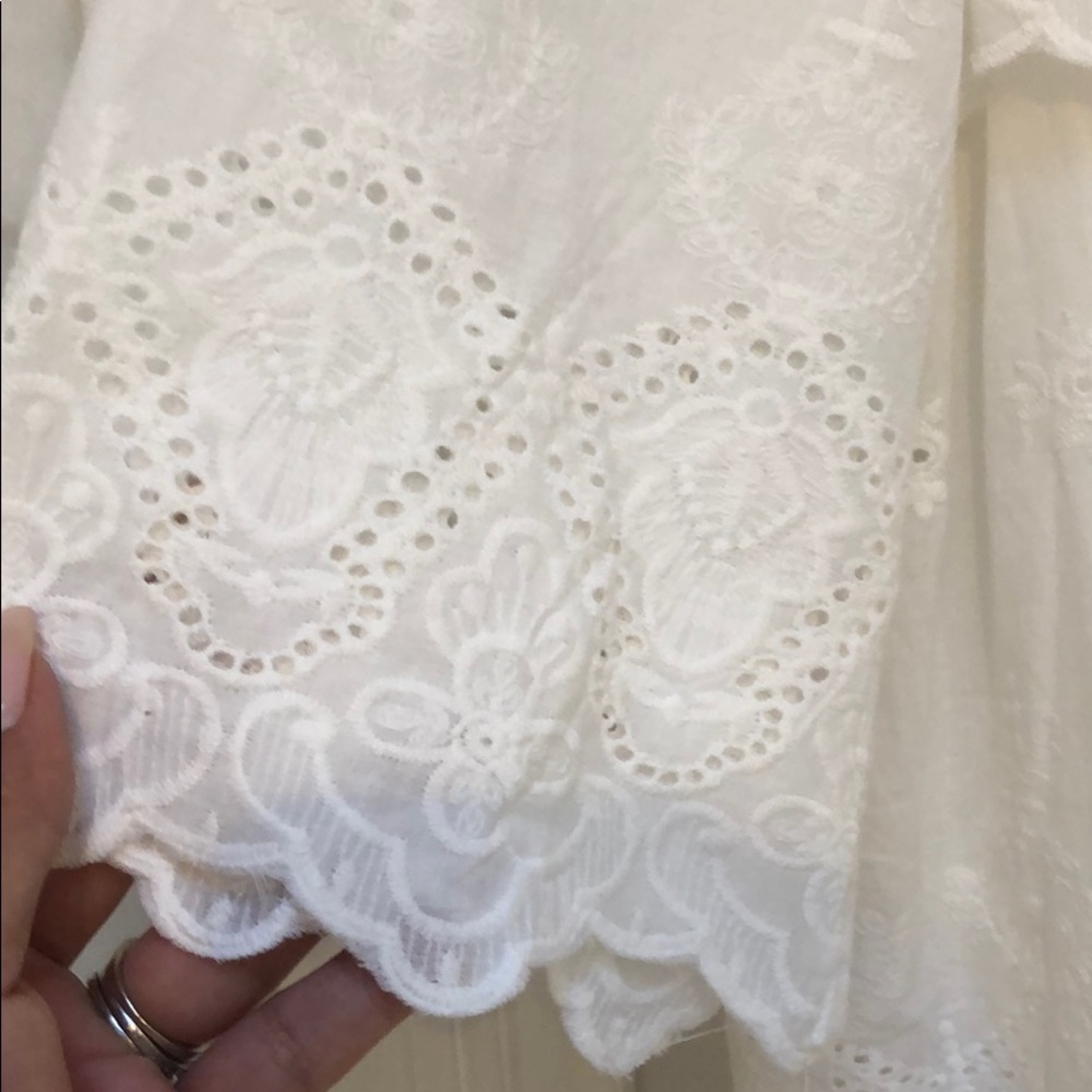 OFF WHITE  EYELET CARDIGAN TOP - Picture 6 of 8